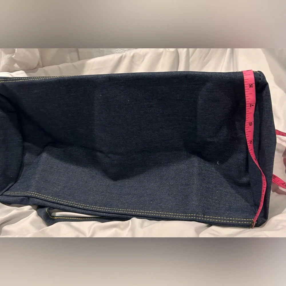 Jean Paul Gaultier pour Vous denim weekend duffel bag with adjustable strap